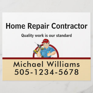 Handyman Contractor Home Repair Advertise Custom Letterhead