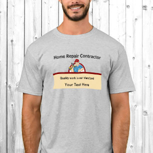 Handyman Contractor Home Repair Carpenter Custom T-Shirt