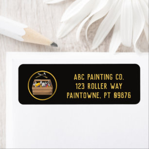 Handyman Contractor Modern Black Gold Toolbox Logo