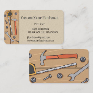 Handyman Custom Business Cards