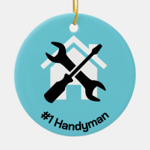 Handyman Design Ceramic Ornament