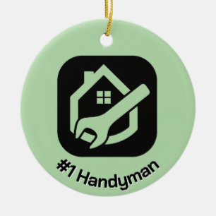 Handyman Design Ceramic Ornament