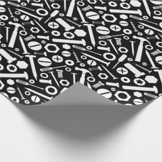 Handyman DIY Mister Fixit Hammer Nuts Bolts Tools Wrapping Paper