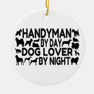 Handyman Dog Lover Ceramic Tree Decoration