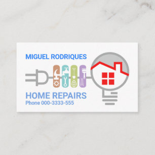 Handyman Electrical Circuit Home Repair Business Card