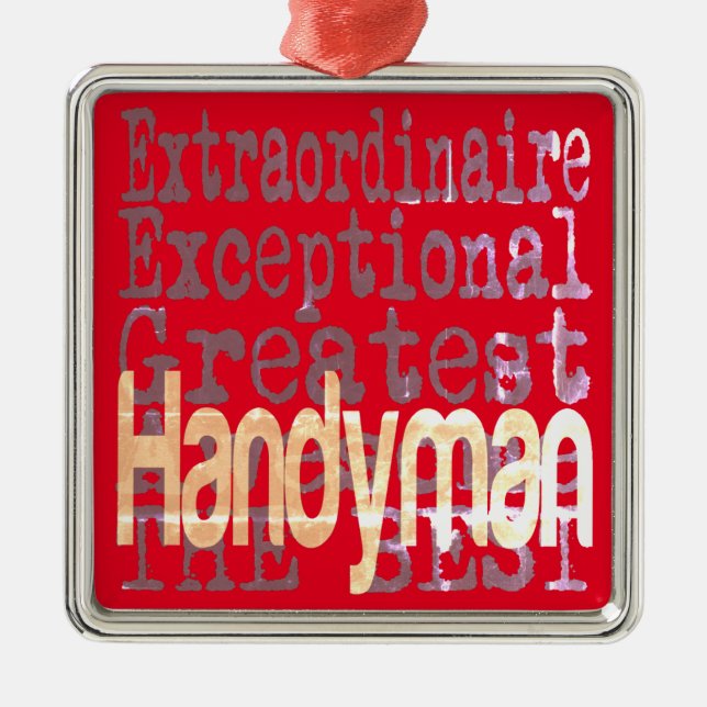 Handyman Extraordinaire Metal Tree Decoration (Front)