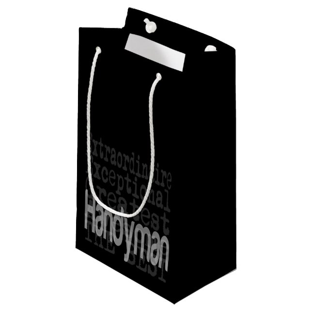 Handyman Extraordinaire Small Gift Bag (Front Angled)