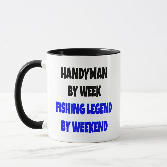 Handyman Fishing Legend Joke Mug (Left)