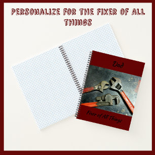 Handyman Fixer of All Things Red Handled Wrenches Notebook