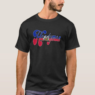Handyman Haitian Vintage Heritage DNA Flag T-Shirt