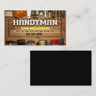 Handyman Hammer and nails Business Card