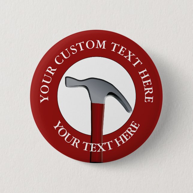 Handyman Hammer Icon  Button (Front)