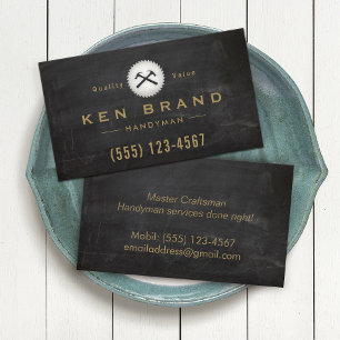 Handyman Hammer Saw Construction  Business Card