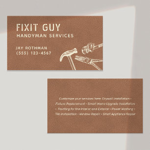 Handyman Hammer Wrench Pliers Construction  Business Card