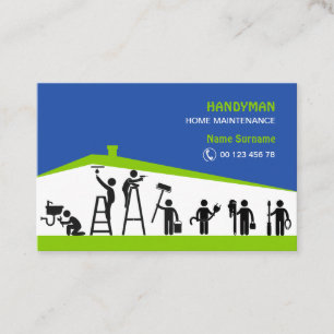 Handyman home maintenance Business Card