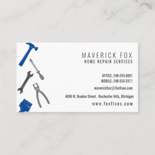 Handyman Home Maintenance & Repair Services Business Card