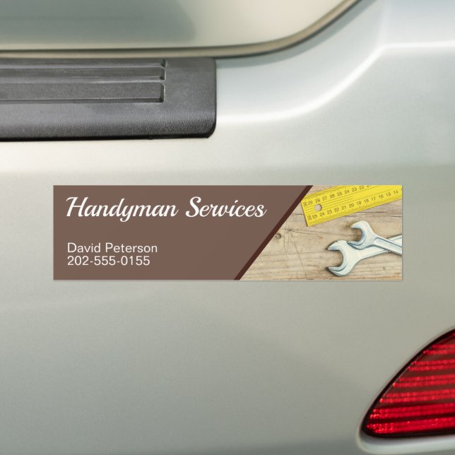Handyman Home Maintenance Tools Business Bumper Sticker (On Car)