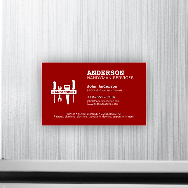 Handyman Home Repair Magnetic Business Card (Creator Uploaded)