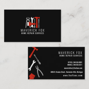 Handyman Home Repair & Maintenance Services Business Card