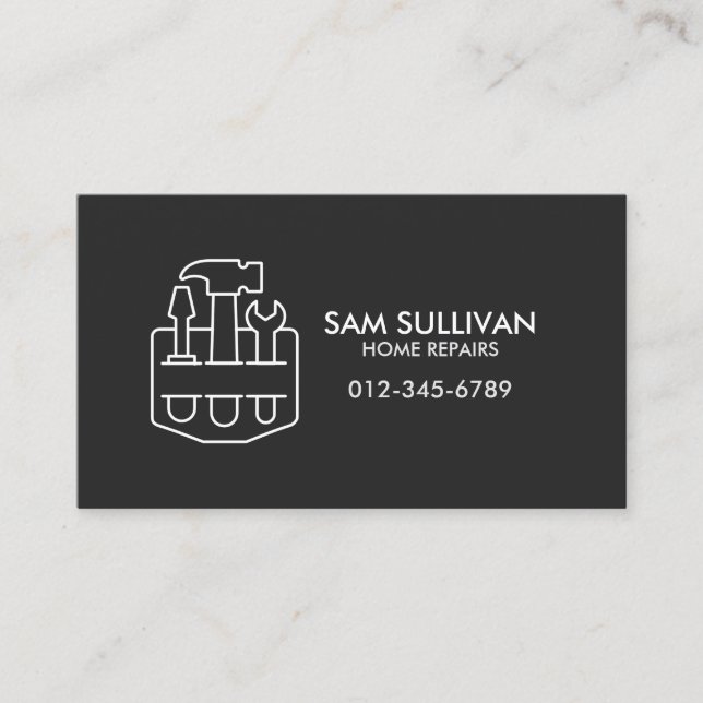 Handyman Home Repairs Business Card (Front)