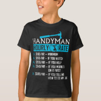 Handyman Hourly Rate Humour Carpenter Funny Handy 