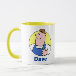 Handyman Image with Name Mug