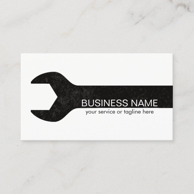 Handyman Maintenance & Repair Minimal Plain Business Card (Front)