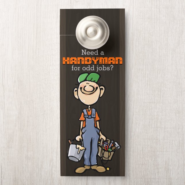 Handyman Maintenance Services Carpenter Painter Door Hanger (On Knob)