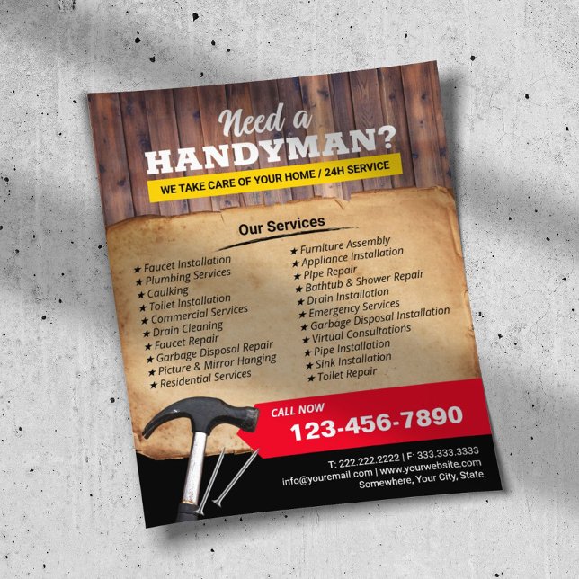 Handyman Maintenance Services & Repairs Promo Flyer (Creator Uploaded)