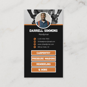 Handyman Maintenance Worker Business Card