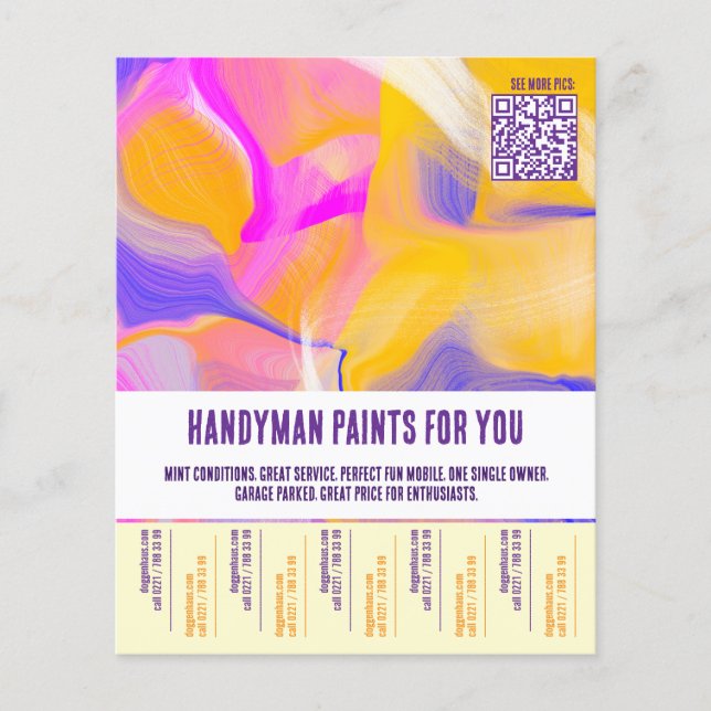 Handyman Painter Colourful  Flyer (Front)