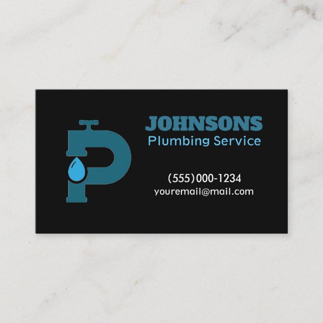 Handyman Plumber Maintenance Service Business Card (Front)