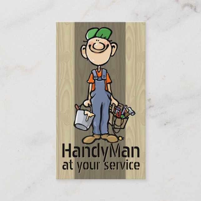 HandyMan. Plumber. Painter. Builder Template Business Card (Front)