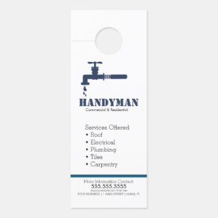 Handyman Plumbing Services Door Hanger