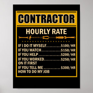 Handyman Price Chart Contractor Hourly Rate Labour