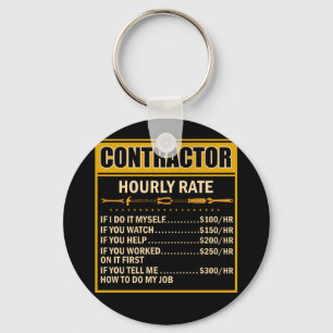Handyman Price Chart Contractor Hourly Rate Labour Key Ring