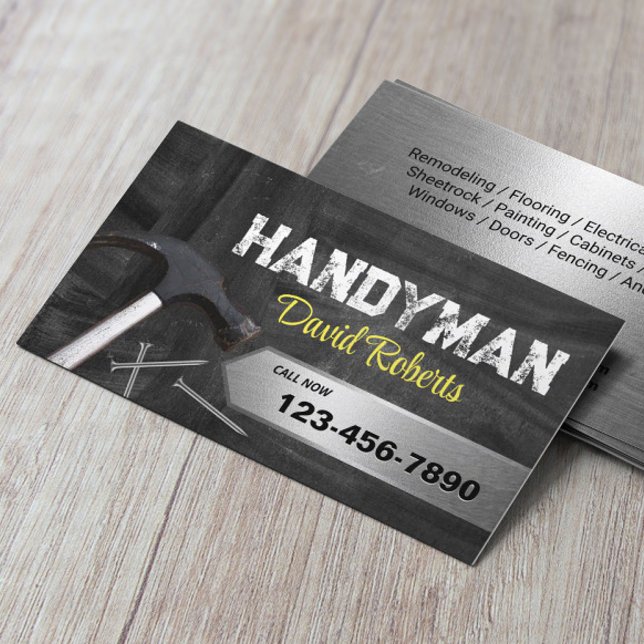 Handyman Professional Repair & Maintenance Service Business Card (Creator Uploaded)
