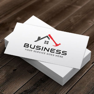 Handyman Red Hammer House Repair Service Business Card