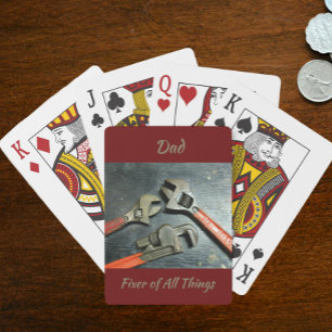 Handyman Red Handled Wrenches Playing Cards
