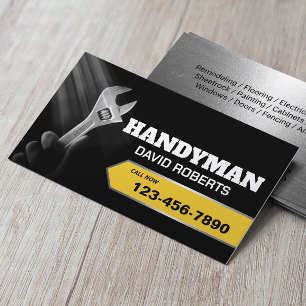Handyman Repair Maintenance & Plumbing Service Business Card