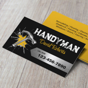 Handyman Repair & Maintenance Service Creative Business Card