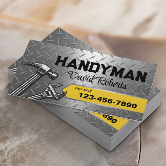 Handyman Repair & Maintenance Service Metal Business Card