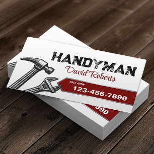 Handyman Repair Maintenance Service Vintage Business Card
