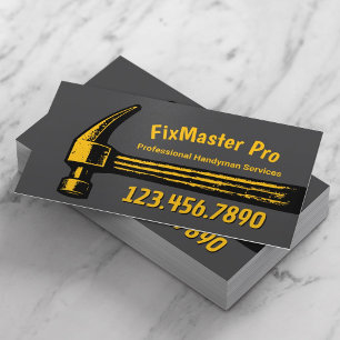 Handyman Repair Service Big Hammer Fix Master Business Card