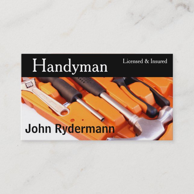 Handyman Repair Services Business Card (Front)