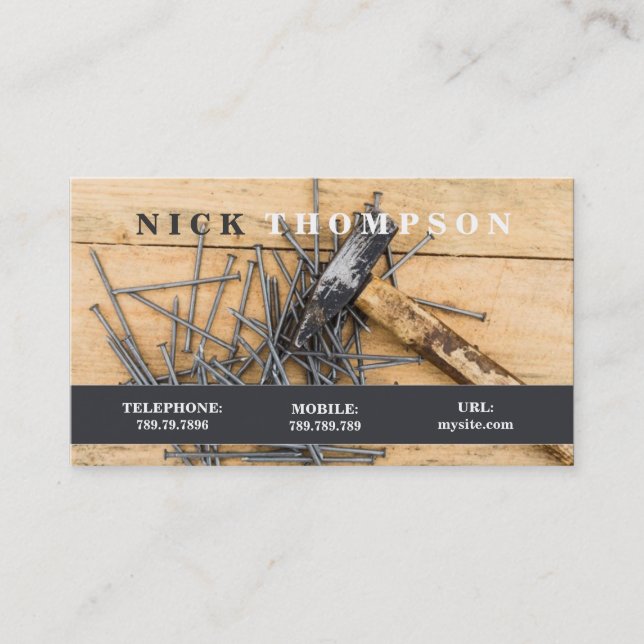 Handyman Repairman Carpenter House Care Business Card (Front)