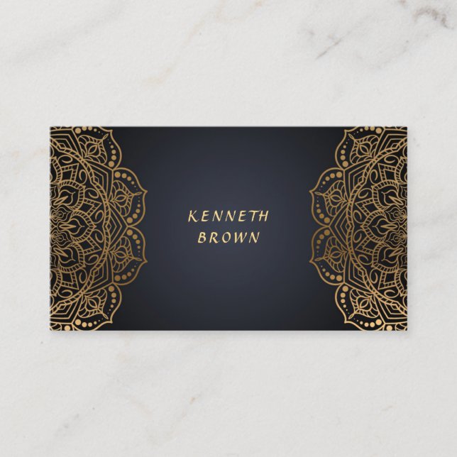 Handyman Repairs Black Gold Business Card (Front)