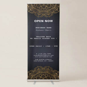 Handyman Repairs Black Gold Business Retractable Banner