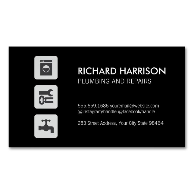 Handyman Repairs Magnetic Business Card (Front)