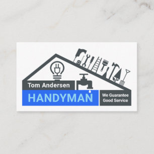 Handyman Roof Building Foundation Business Card